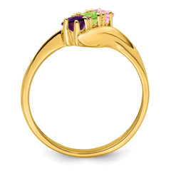 14k Synthetic Family Jewelry Ring - 115