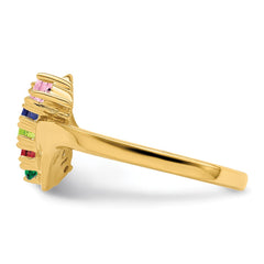 14k Genuine 5 Stone Mother's Ring - 11