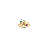 10ky Synthetic Family Jewelry Ring - 4