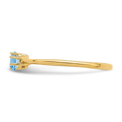 14k 3mm Synthetic Family Jewelry Ring
