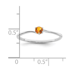 14k White Gold 3mm Synthetic Family Jewelry Ring - 2