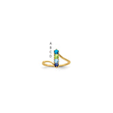 14k Genuine 4 Stone Mother's Ring - 2