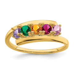 10ky Synthetic Family Jewelry Ring - 2