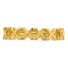 14k Polished 5-Stone Mothers Ring Mounting