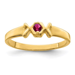 14k 2.5mm Synthetic Family Jewelry Ring