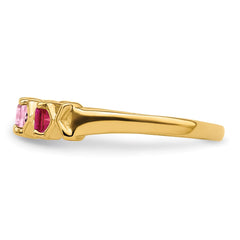 14k Genuine 4 Stone Mother's Ring - 3