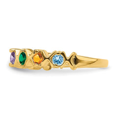 14k 2.5mm Synthetic Family Jewelry Ring - 2
