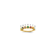 14k 2.5mm Synthetic Family Jewelry Ring - 2