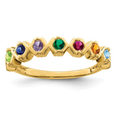 14k 2.5mm Synthetic Family Jewelry Ring - 2