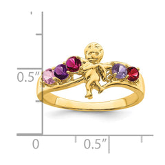 14k Synthetic Family Jewelry Ring - 51