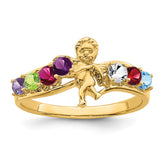 14k Synthetic Family Jewelry Ring - 53