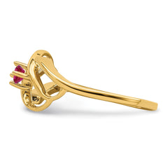 14k 2.5mm Synthetic Family Jewelry Ring - 5