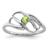 14k White Gold Synthetic Family Jewelry Ring - 17