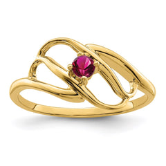 14k 2.5mm Synthetic Family Jewelry Ring - 5