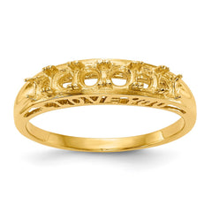 10k Polished 6-Stone Mothers Ring Mounting