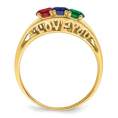 14k Synthetic Family Jewelry Ring - 33