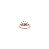14k Synthetic Family Jewelry Ring - 38
