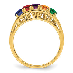 14k Synthetic Family Jewelry Ring - 34