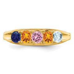 10k Synthetic Family Jewelry Ring - 34