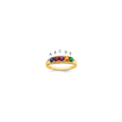 10k Synthetic Family Jewelry Ring - 34