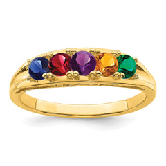 14k Synthetic Family Jewelry Ring - 34