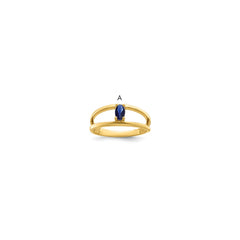 14k 5x3mm Oval Synthetic Family Jewelry Ring