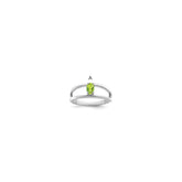 14k White Gold Synthetic Family Jewelry Ring - 8