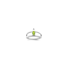 Sterling Silver Rhodium-plated Family Jewelry Ring - 53