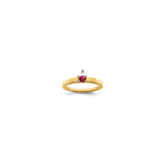 14K Family Jewelry Genuine Stone & Diamond Set Ring - 16