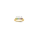 14K Family Jewelry Genuine Stone & Diamond Set Ring - 21