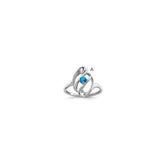 14k White Gold Family Jewelry Ring - 13