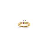 14K Family Jewelry Genuine Stone & Diamond Set Ring - 10