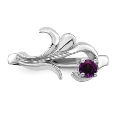 14k White Gold 3mm Synthetic Family Jewelry Ring - 8