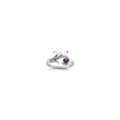 14k White Gold 3mm Genuine Family Jewelry Ring - 2