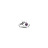 Sterling Silver Rhodium-plated Family Jewelry Ring - 86