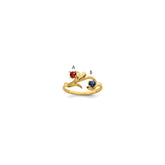14k Synthetic Family Jewelry Ring - 106