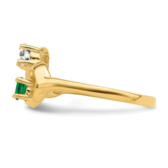 14k Synthetic Family Jewelry Ring - 55