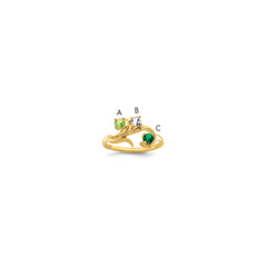 14k Synthetic Family Jewelry Ring - 55