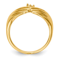 14k 1 Stone Family Ring Mounting - 2
