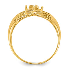 14k 3 Stone Family Ring Mounting - 2