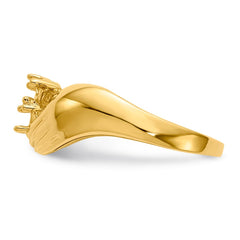 14k 3 Stone Family Ring Mounting - 2