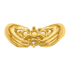 14k 4 Stone Family Ring Mounting - 2