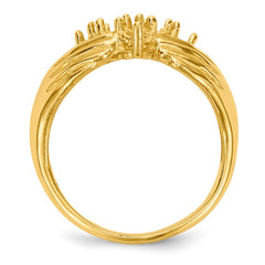 14k 5 Stone Family Ring Mounting - 2