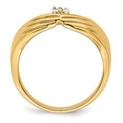 14k 1 Genuine Stone Family Ring - 2