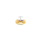 14k 4 Synthetic Stone Family Ring