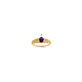 14k 1 Genuine Stone Family Ring