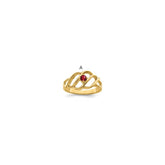 14k 2.5mm Synthetic Family Jewelry Ring - 6