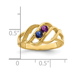 14k Synthetic Family Jewelry Ring - 113