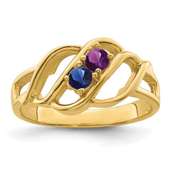 14k Synthetic Family Jewelry Ring - 113