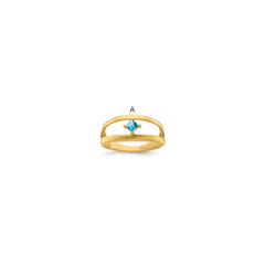 14k Synthetic Family Jewelry Ring - 10